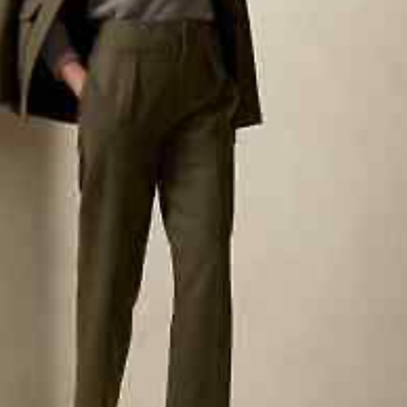 Banana republic Nessa Olive Wool Pants size 10 - Picture 1 of 10